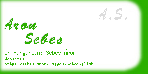 aron sebes business card